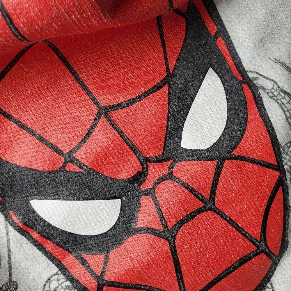 Marvel Spider-Man Pullover Hoodie Sweatshirt Size 5 Gray Red Black